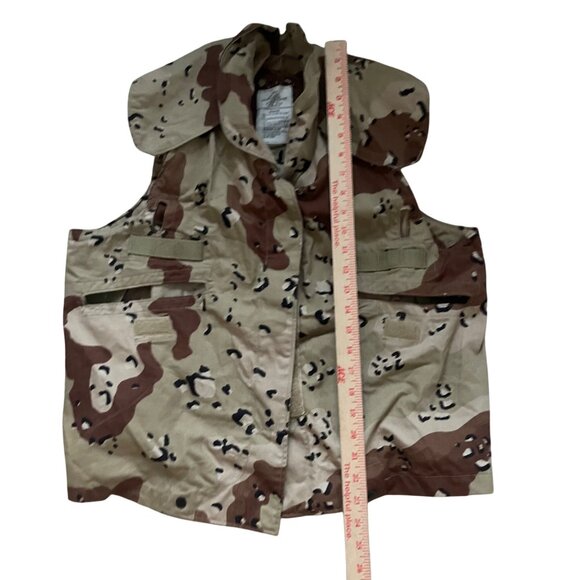 Military Desert Camouflage Vest  PASGT Small  Light Industries  Cotton Nylon - Picture 6 of 10